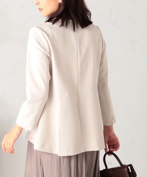 GALLORIA(ギャローリア)の「【洗濯機で洗える】襟レースブラウス(シャツ/ブラウス・レディース・ネイビー/ライトベージュ・L/LL/M/S)」の4枚目の写真