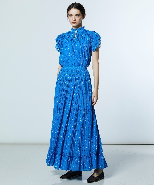 DOUBLE STANDARD CLOTHING(ダブルスタンダードクロージング)の「スター フリルシフォンギャザースカート(スカート・レディース・ブルー・38/36)」の10枚目の写真