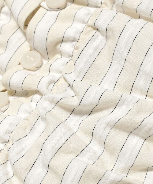 Ray BEAMS（レイビームス）の「ストライプ シャーリング Vネック ブラウス（シャツ/ブラウス・レディース・ブルー/オフホワイト・ONE SIZE）」の20枚目の写真