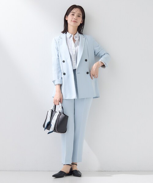 INDIVI（インディヴィ）の「【洗える／多機能／SETUP可】着る日傘ダブルジャケット（テーラードジャケット・レディース・ライトグレー系5/ベージュ/ネイビー/サックスブルー/ブラック・40/38/36/15 /13/03/05/19）」の14枚目の写真