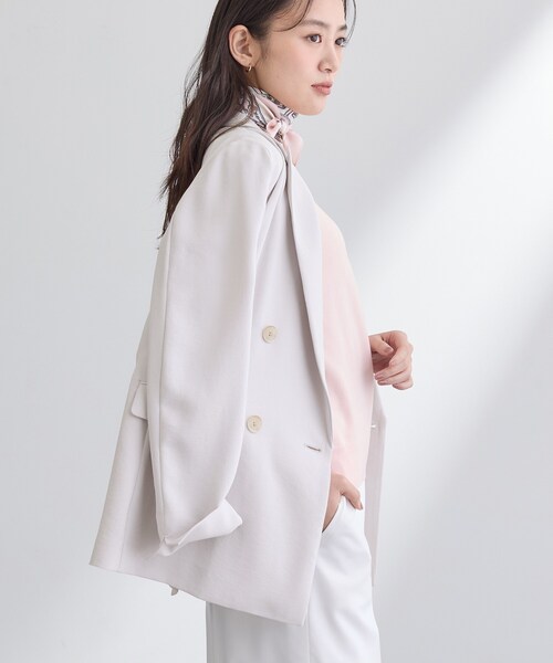 INDIVI（インディヴィ）の「【洗える／多機能／SETUP可】着る日傘ダブルジャケット（テーラードジャケット・レディース・ライトグレー系5/ベージュ/ネイビー/サックスブルー/ブラック・40/38/36/15 /13/03/05/19）」の20枚目の写真