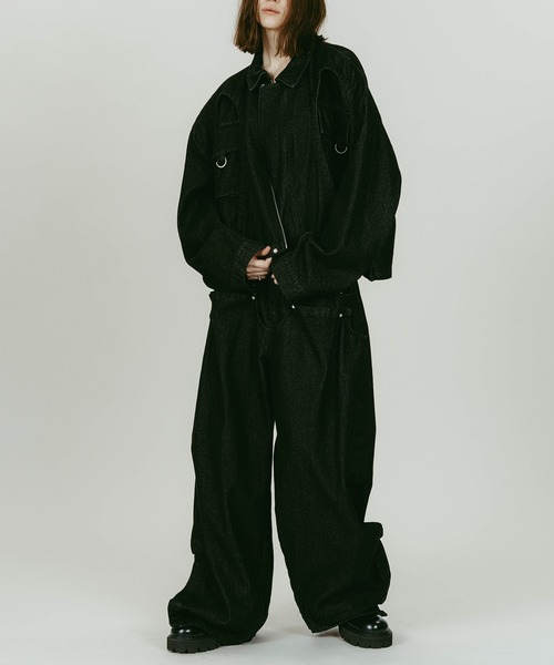 Knuth Marf(クヌースマーフ)の「【Knuth Marf】rounded pocket jacket(デニムジャケット・レディース・ブラック/グレイッシュベージュ・FREE)」の16枚目の写真