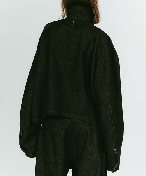 Knuth Marf(クヌースマーフ)の「【Knuth Marf】rounded pocket jacket(デニムジャケット・レディース・ブラック/グレイッシュベージュ・FREE)」の13枚目の写真