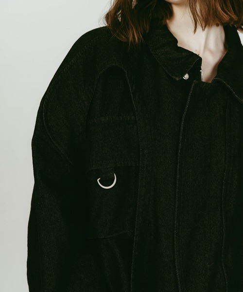 Knuth Marf(クヌースマーフ)の「【Knuth Marf】rounded pocket jacket(デニムジャケット・レディース・ブラック/グレイッシュベージュ・FREE)」の20枚目の写真