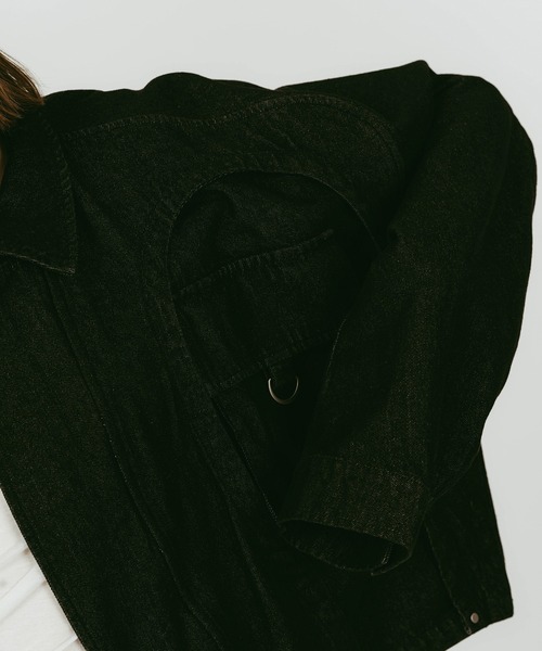 Knuth Marf(クヌースマーフ)の「【Knuth Marf】rounded pocket jacket(デニムジャケット・レディース・ブラック/グレイッシュベージュ・FREE)」の21枚目の写真