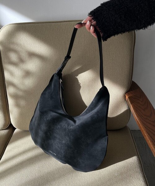 CAPRICIEUX LE'MAGE（カプリシューレマージュ）の「ハーフラウンドヌバックショルダー（ショルダーバッグ・レディース・ブラック/キャメル/ブラウン・FREE）」の4枚目の写真