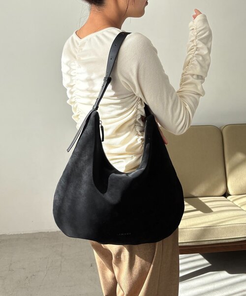 CAPRICIEUX LE'MAGE（カプリシューレマージュ）の「ハーフラウンドヌバックショルダー（ショルダーバッグ・レディース・ブラック/キャメル/ブラウン・FREE）」の5枚目の写真