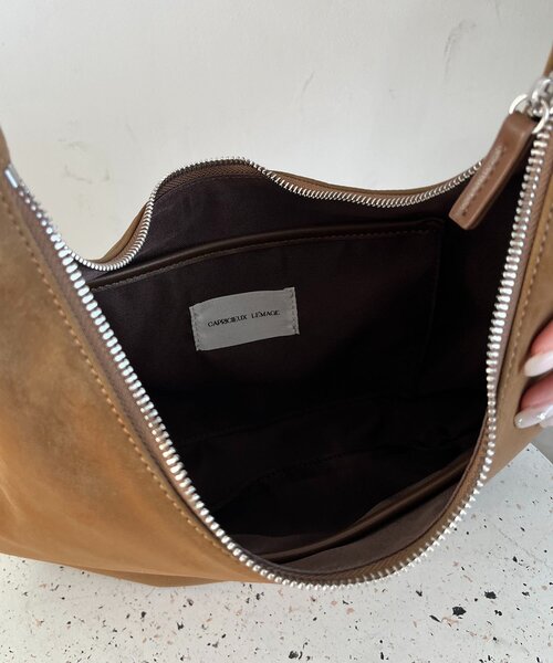 CAPRICIEUX LE'MAGE（カプリシューレマージュ）の「ハーフラウンドヌバックショルダー（ショルダーバッグ・レディース・ブラック/キャメル/ブラウン・FREE）」の12枚目の写真