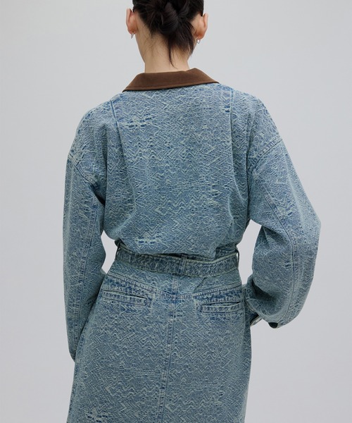 Ameri(アメリ)の「BLOUSON LIKE DENIM DRESS(ワンピース・レディース・ブルー/ブラック・SMALL/MEDIUM)」の12枚目の写真