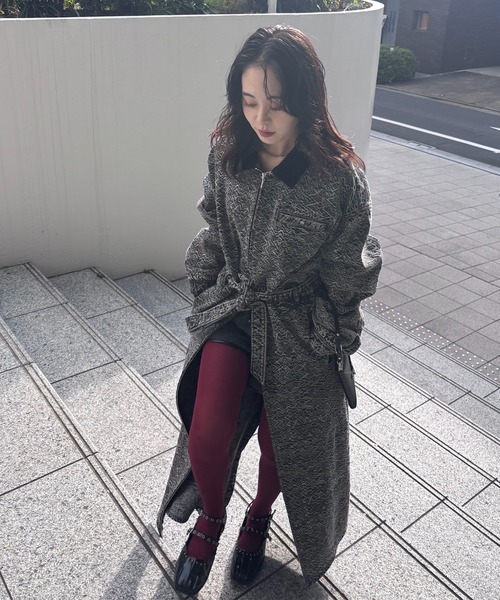AMERI BLOUSON LIKE DENIM DRESSブラックほぼ新品 Ameri（アメリ）の「BLOUSON LIKE DENIM DRESS（ワンピース）」 - WEAR