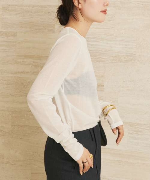 plage(プラージュ)の「《追加》CO NY Sheer ロンT(Tシャツ/カットソー・レディース・ブラック/ホワイト・FREE)」の16枚目の写真