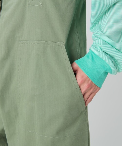 Snow Peak(スノーピーク)の「Snow Peak / TAKIBI Herringbone Overall ヘリンボーンオーバーオール(サロペット/オーバーオール・メンズ・ホワイト/ブラック/アーミー・XL/L/M/S/1)」の7枚目の写真
