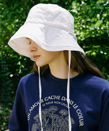 NONLOCAL（ノンローカル）の「Linen Ribbon Bucket Hat - Off White（ハット）」