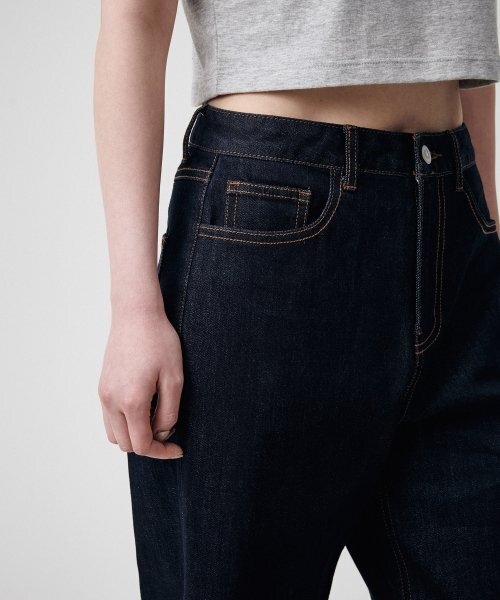 MUSINSA STANDARD WOMAN（ムシンサスタンダードウーマン）の「[クールタンダード] ウィメンズ ワイドデニムパンツ [ディープインディゴ]（デニムパンツ・レディース・その他・30/24/25/26/27/28/29）」の4枚目の写真