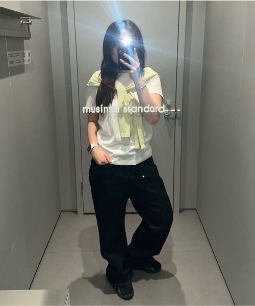 MUSINSA STANDARD WOMAN（ムシンサスタンダードウーマン）の「[クールタンダード] ウィメンズ ワイドデニムパンツ [ディープインディゴ]（デニムパンツ・レディース・その他・30/24/25/26/27/28/29）」の10枚目の写真