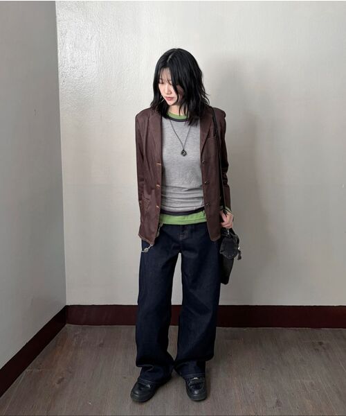 MUSINSA STANDARD WOMAN（ムシンサスタンダードウーマン）の「[クールタンダード] ウィメンズ ワイドデニムパンツ [ディープインディゴ]（デニムパンツ・レディース・その他・30/24/25/26/27/28/29）」の16枚目の写真