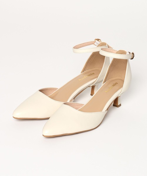 Andemiu(アンデミュウ)の「ポインテットヒールパンプス646223(パンプス・レディース・ブラック/アイボリー・LARGE/MEDIUM)」の3枚目の写真