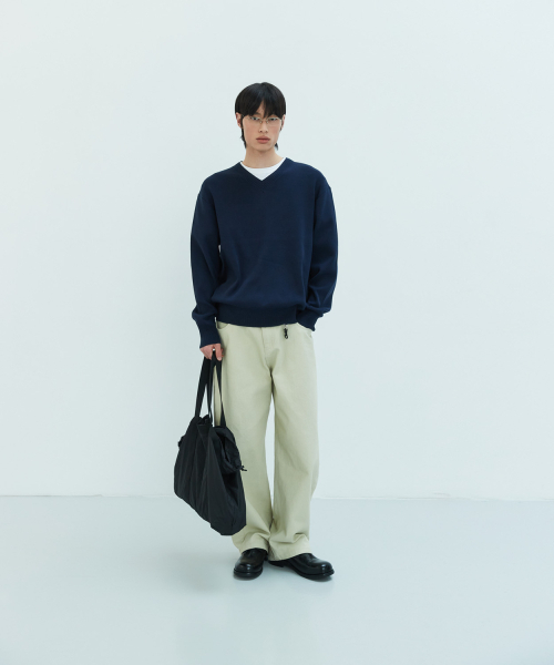 LEIRE（ルアール）の「ピュアコットンVネックニット[ネイビー]（ニット/セーター・メンズ・その他・X-LARGE/LARGE/MEDIUM）」の8枚目の写真