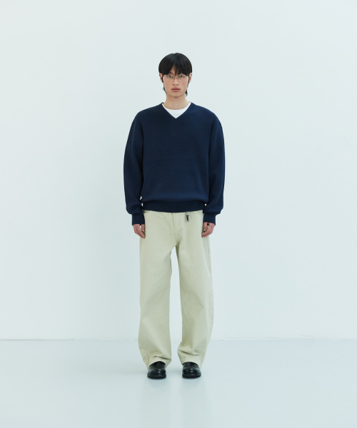 LEIRE（ルアール）の「ピュアコットンVネックニット[ネイビー]（ニット/セーター・メンズ・その他・X-LARGE/LARGE/MEDIUM）」の6枚目の写真