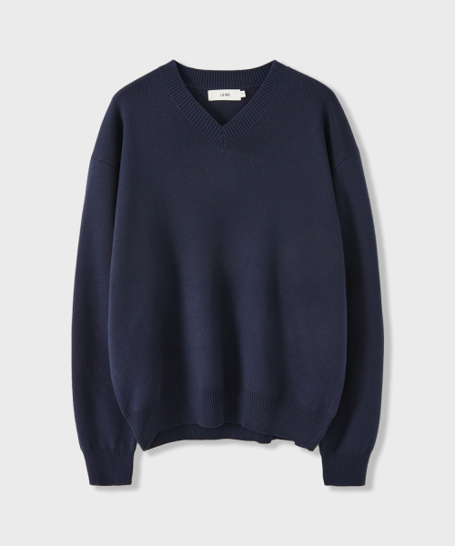LEIRE（ルアール）の「ピュアコットンVネックニット[ネイビー]（ニット/セーター・メンズ・その他・X-LARGE/LARGE/MEDIUM）」の5枚目の写真