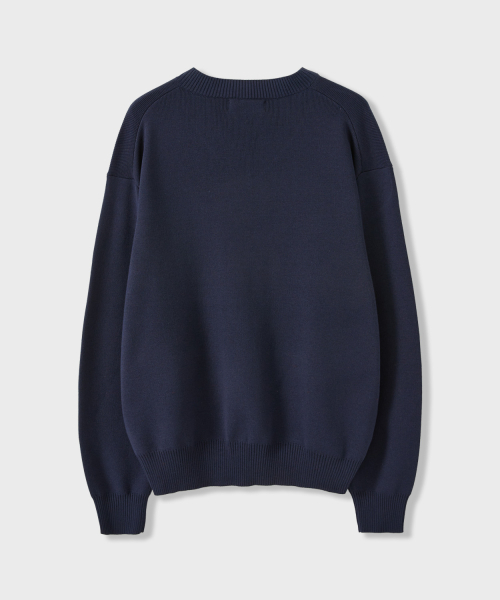 LEIRE（ルアール）の「ピュアコットンVネックニット[ネイビー]（ニット/セーター・メンズ・その他・X-LARGE/LARGE/MEDIUM）」の4枚目の写真