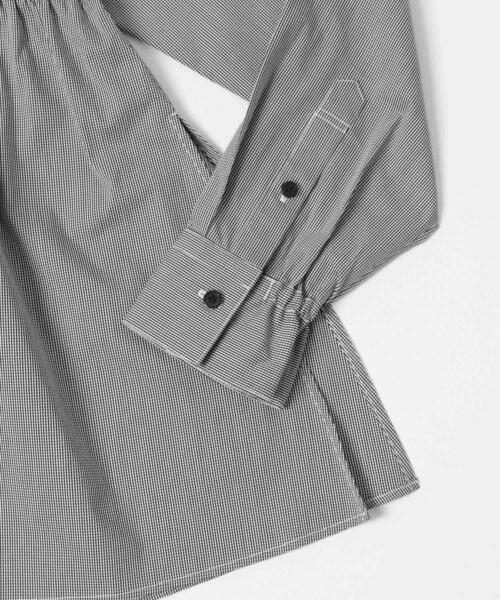 ITEMS URBANRESEARCH(アイテムズ アーバンリサーチ)の「『UVカット/吸水速乾』ギャザーペプラムブラウス(楽着シリーズ)(シャツ/ブラウス・レディース・ブラック/チェック/ホワイト・FREE)」の9枚目の写真