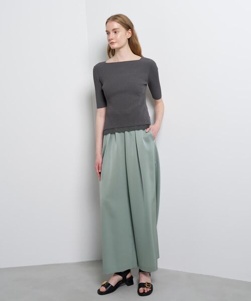 LANVIN en Bleu（ランバンオンブルー）の「スクエアネックリブニット（ニット/セーター・レディース・グレー/イエロー/ブラック・38）」の7枚目の写真