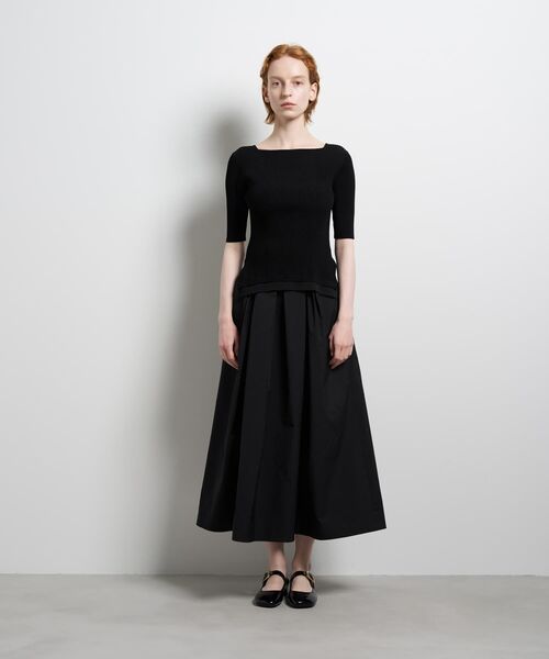 LANVIN en Bleu（ランバンオンブルー）の「スクエアネックリブニット（ニット/セーター・レディース・グレー/イエロー/ブラック・38）」の18枚目の写真