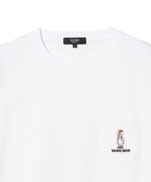 BEAMS HEART(ビームスハート)の「【ユニセックス】バモス ベアー Tシャツ(Tシャツ/カットソー・メンズ・ネイビー/ホワイト・S/M/L/XL)」の4枚目の写真