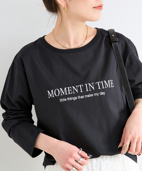 B.C STOCK(ベーセーストック)の「ウォッシャブル / シンプルロゴロンTEE(Tシャツ/カットソー・レディース・ブラック/ホワイト/チャコールグレー・FREE)」の1枚目の写真