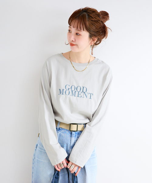 B.C STOCK(ベーセーストック)の「ウォッシャブル / シンプルロゴロンTEE(Tシャツ/カットソー・レディース・ブラック/ホワイト/チャコールグレー・FREE)」の5枚目の写真