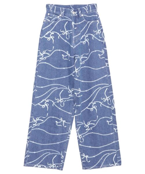 CALNAMUR(カルナムール)の「パールプリントデニムパンツ(デニムパンツ・レディース・ブラック/ブルー・SMALL/MEDIUM)」の21枚目の写真