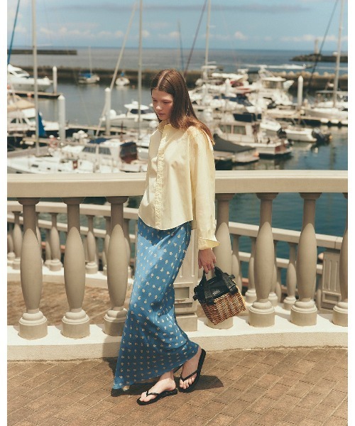 THE SHINZONE（ザ　シンゾーン）の「THE SHINZONE SHORT PECK SHIRT 25SMSBL12（シャツ/ブラウス・レディース・ブルー/イエロー/ホワイト・FREE）」の5枚目の写真