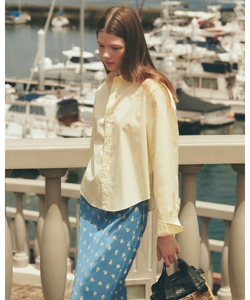 THE SHINZONE（ザ　シンゾーン）の「THE SHINZONE SHORT PECK SHIRT 25SMSBL12（シャツ/ブラウス・レディース・ブルー/イエロー/ホワイト・FREE）」の9枚目の写真