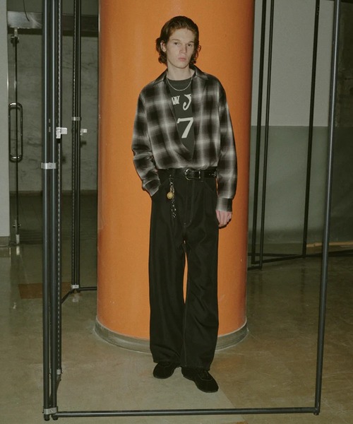 Jieda（ジエダ）の「【Jieda/ジエダ】WIDE ONE TUCK STRAIGHT PANTS（スラックス・メンズ・グレー/ブラック・2/1）」の21枚目の写真