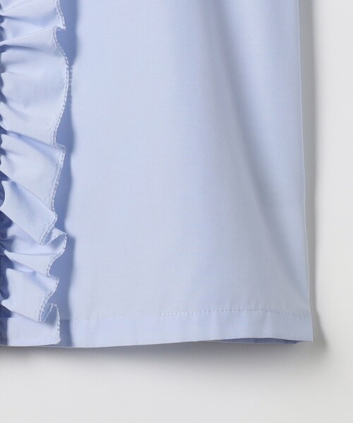 MICO COULIER（ミコクリエ）の「前立てフリルノーカラーブラウス（シャツ/ブラウス・レディース・イエロー/サックスブルー/オフホワイト・38）」の8枚目の写真