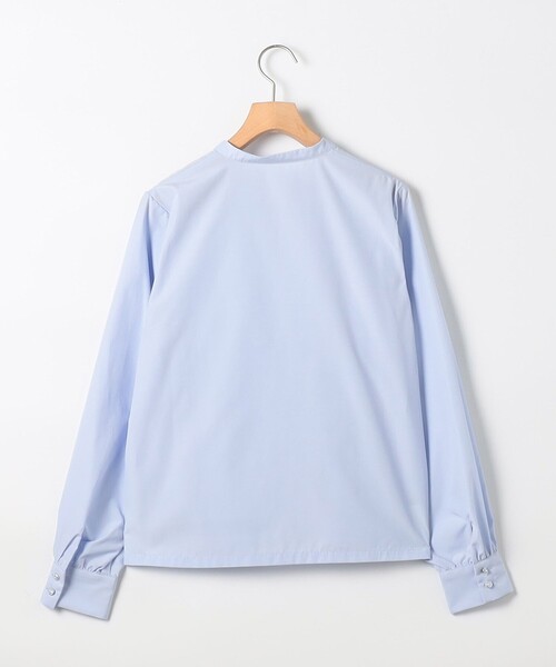 MICO COULIER（ミコクリエ）の「前立てフリルノーカラーブラウス（シャツ/ブラウス・レディース・イエロー/サックスブルー/オフホワイト・38）」の9枚目の写真