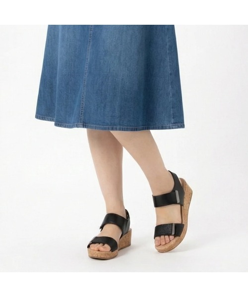 ing（イング）の「ダブルベルトウエッジサンダル?（サンダル・レディース・デザートカモ/ブラック/ストーン・S/M/L）」の21枚目の写真