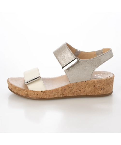 ing（イング）の「ダブルベルトウエッジサンダル?（サンダル・レディース・デザートカモ/ブラック/ストーン・S/M/L）」の4枚目の写真