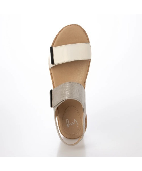 ing（イング）の「ダブルベルトウエッジサンダル?（サンダル・レディース・デザートカモ/ブラック/ストーン・S/M/L）」の6枚目の写真