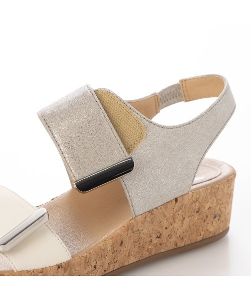 ing（イング）の「ダブルベルトウエッジサンダル?（サンダル・レディース・デザートカモ/ブラック/ストーン・S/M/L）」の8枚目の写真