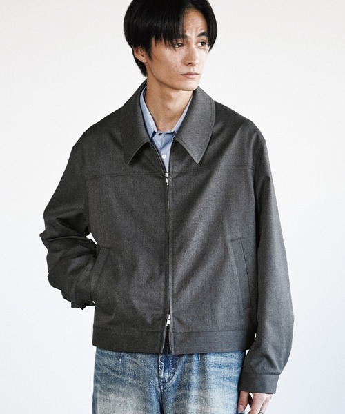 WYM LIDNM（ウィム バイ リドム）の「TECH WOOL GABARDINE ZIP BLOUSON【SET-UP】（ブルゾン・メンズ・ダークグレー/チャコール/ブラック・XS/S/M/L）」の3枚目の写真