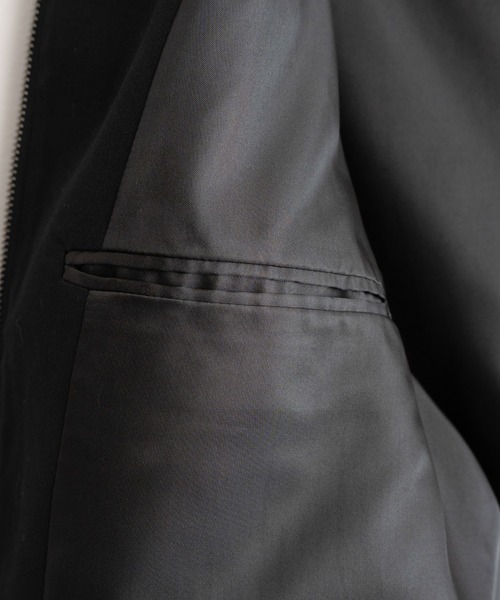 WYM LIDNM（ウィム バイ リドム）の「TECH WOOL GABARDINE ZIP BLOUSON【SET-UP】（ブルゾン・メンズ・ダークグレー/チャコール/ブラック・XS/S/M/L）」の13枚目の写真