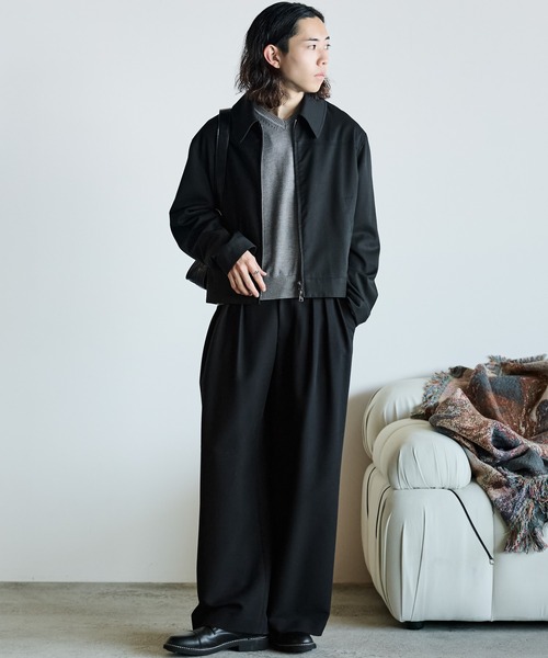 TECH WOOL GABARDINE ZIP BLOUSON【SET-UP】（ブルゾン）｜WYM LIDNM