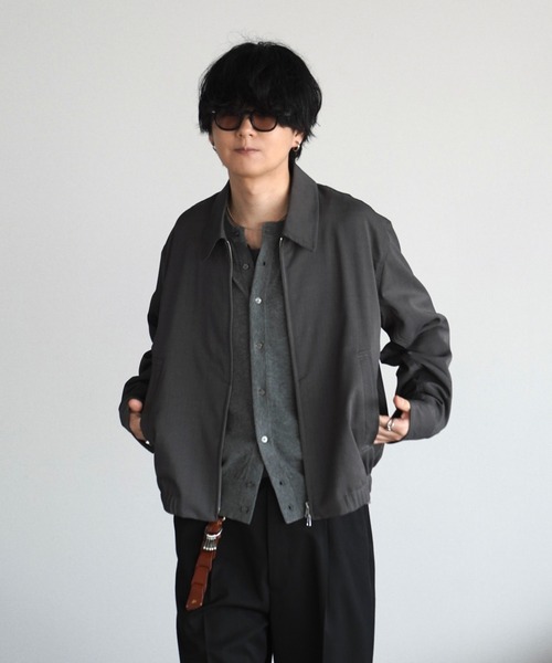 WYM LIDNM（ウィム バイ リドム）の「TECH WOOL GABARDINE ZIP BLOUSON