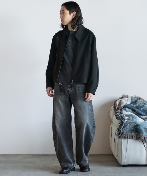 WYM LIDNM（ウィム バイ リドム）の「TECH WOOL GABARDINE ZIP BLOUSON