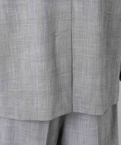 NANO universe（ナノユニバース）の「グレンチェックダブルブレストジャケット（セットアップ可）（テーラードジャケット・メンズ・グレー/ベージュ・M/L）」の19枚目の写真