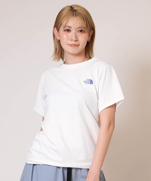 THE NORTH FACE(ザノースフェイス)の「THE NORTH FACE/ザ・ノース・フェイス 半袖 Tシャツ バックプリント 速乾 抗菌防臭 UVカット NTW32685(Tシャツ/カットソー・レディース・ライトブルー/ホワイト/ブラック・L/M/S)」の7枚目の写真