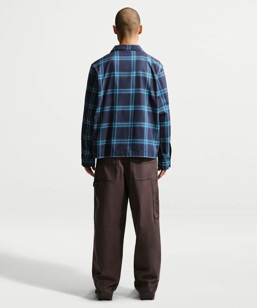 NIKE（ナイキ）の「ナイキ ライフ メンズ ロングスリーブ フランネル シャツ / Nike Life Men's Long-Sleeve Flannel Shirt IF1046-451 Obsidian（シャツ/ブラウス・メンズ・ネイビー・2XL/L/M/S/XL）」の5枚目の写真