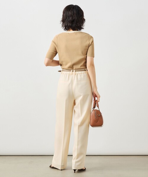 セットアップ対応》ウォッシャブルスラブオックスタックワイドパンツ